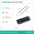 50 U-Shape Ground Pegs - Black